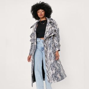 Snake skin nasty gal trench